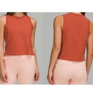 Lululemon cotton cropped muscle tank